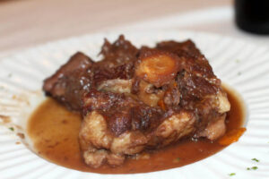 finished oxtails stew dish